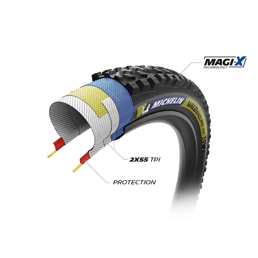 Pneu MTB Wild Enduro Racing Line Arrière  29''x2.40, Pliable, Tubeless Ready, MAGI-X