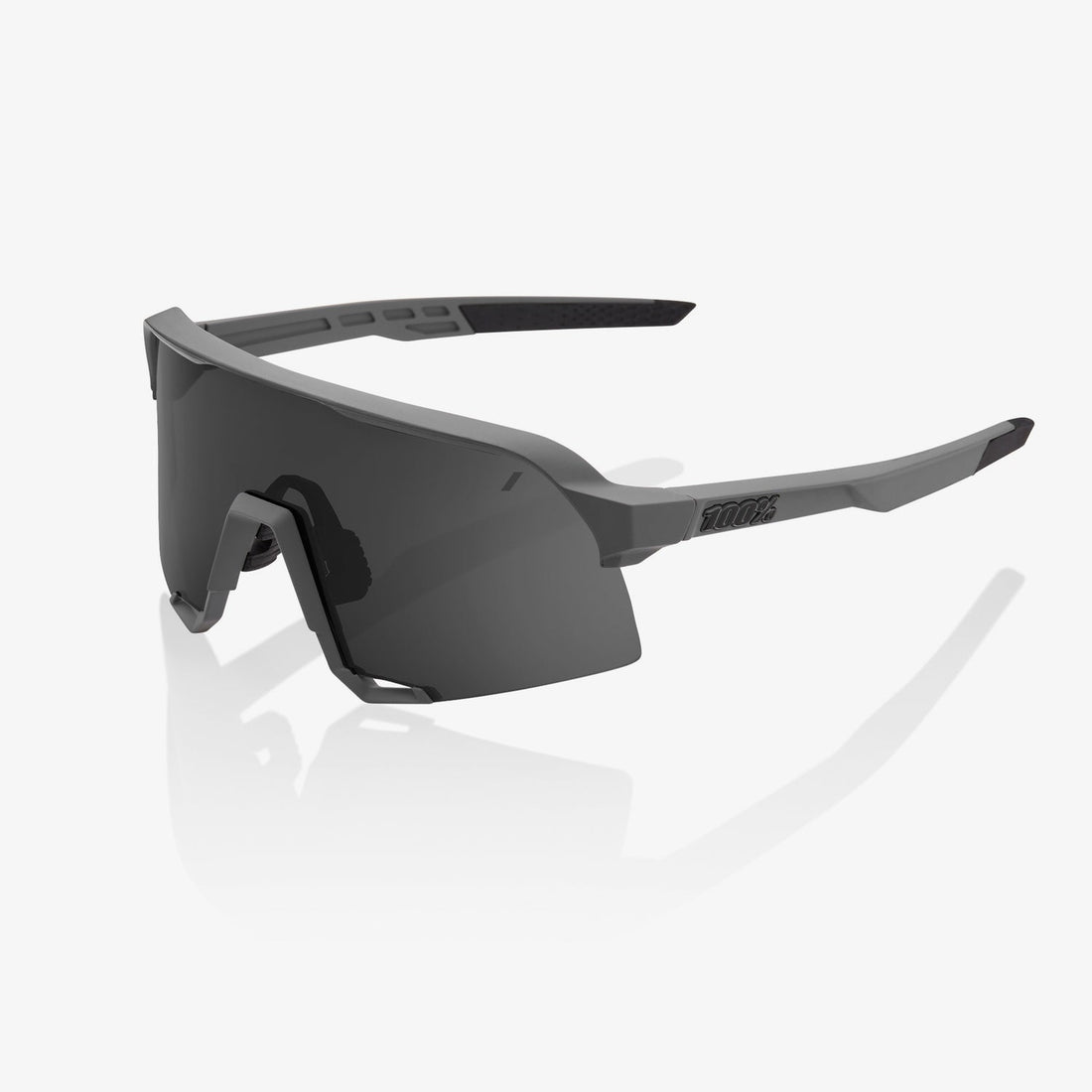 100% S3 Sunglasses, Matte Cool Grey frame - Smoke lens
