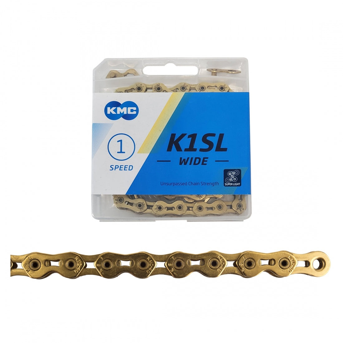 Chaine 1 vitesse K1 SL Wide x 100L, Single Speed, Ti Gold