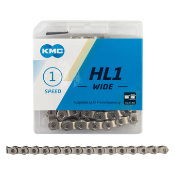 Chaine 1 vitesse HL1 Wide x 100L, Silver, Half Link