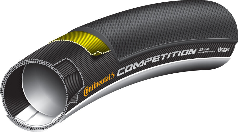 Competition Tubular 28 X 22 Black + Black Chili