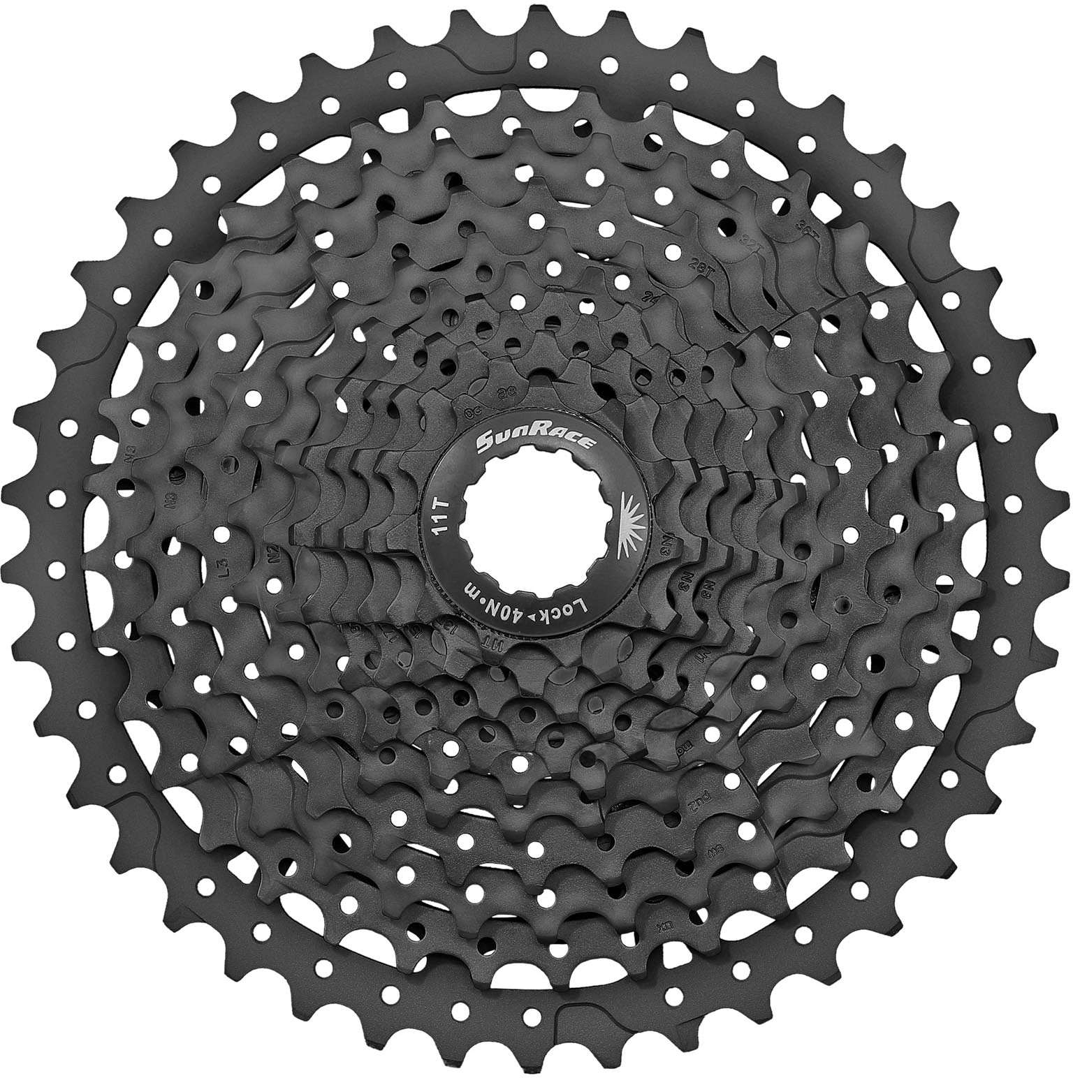 Cassette 11 vitesses, Sunrace, CSMXS8, 11-42T black Chrome