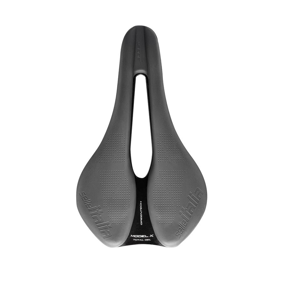 Selle, Model X Green Comfort Superflow, Selle, 245 x 145mm, Homme, 440g, Noir