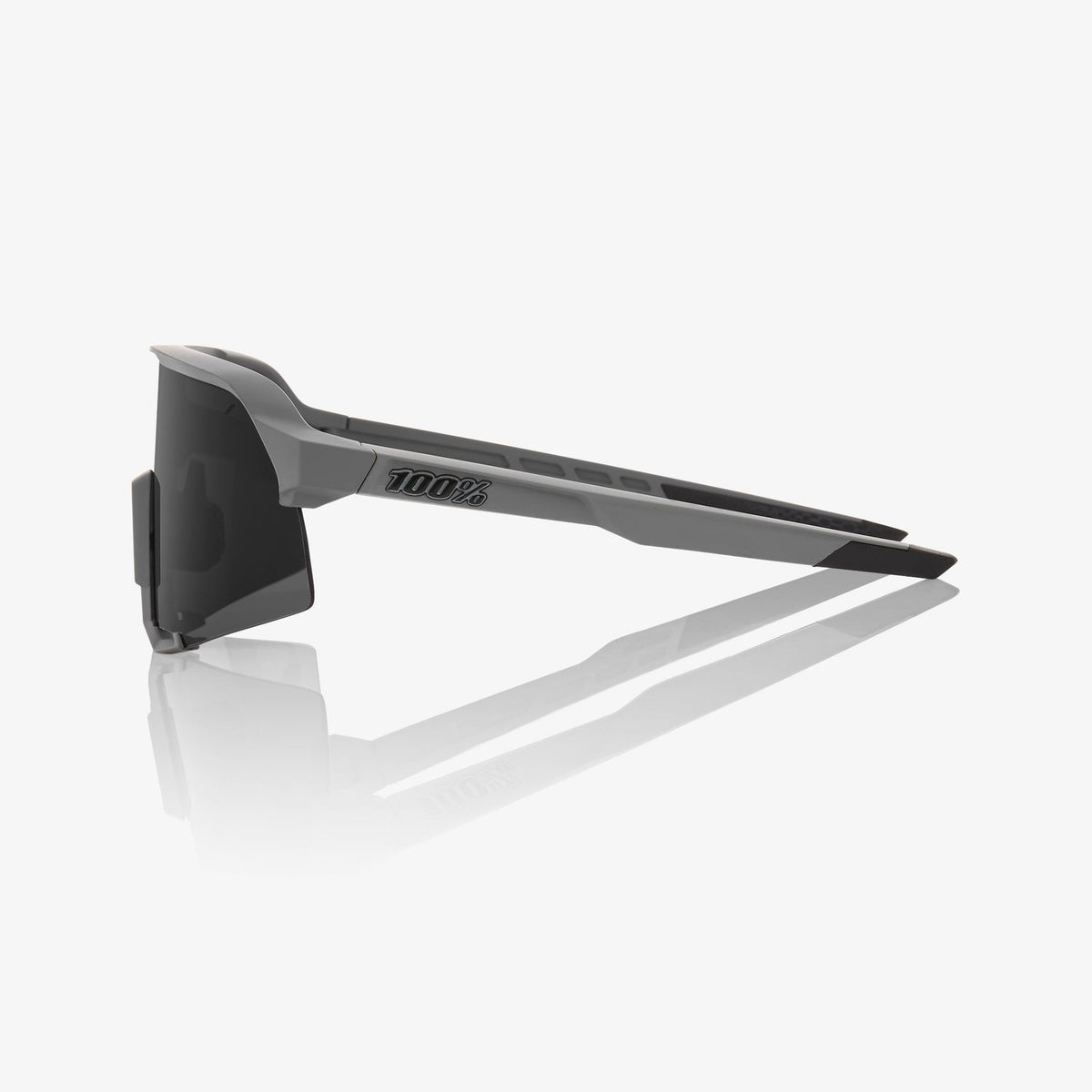 100% S3 Sunglasses, Matte Cool Grey frame - Smoke lens