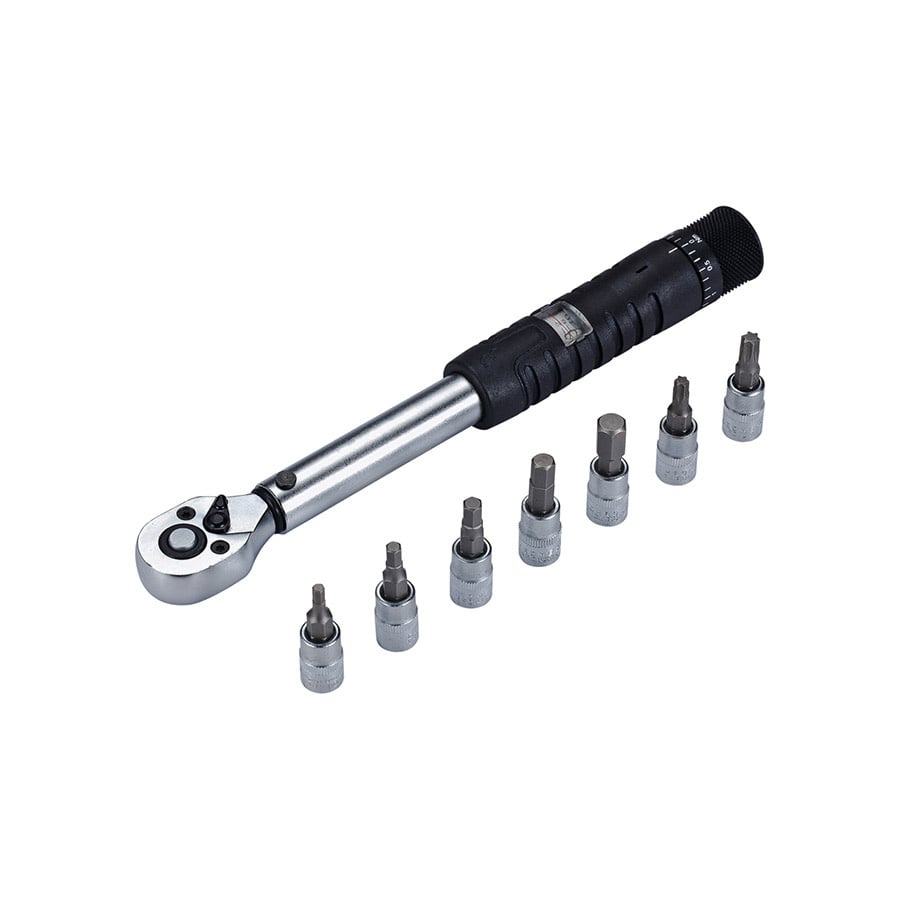 Clé dynamométrique, À cliquet: Oui, : 1/4'', : Nm, : 3,4,5,6,8mm Hex, T25, T30, Ensemble