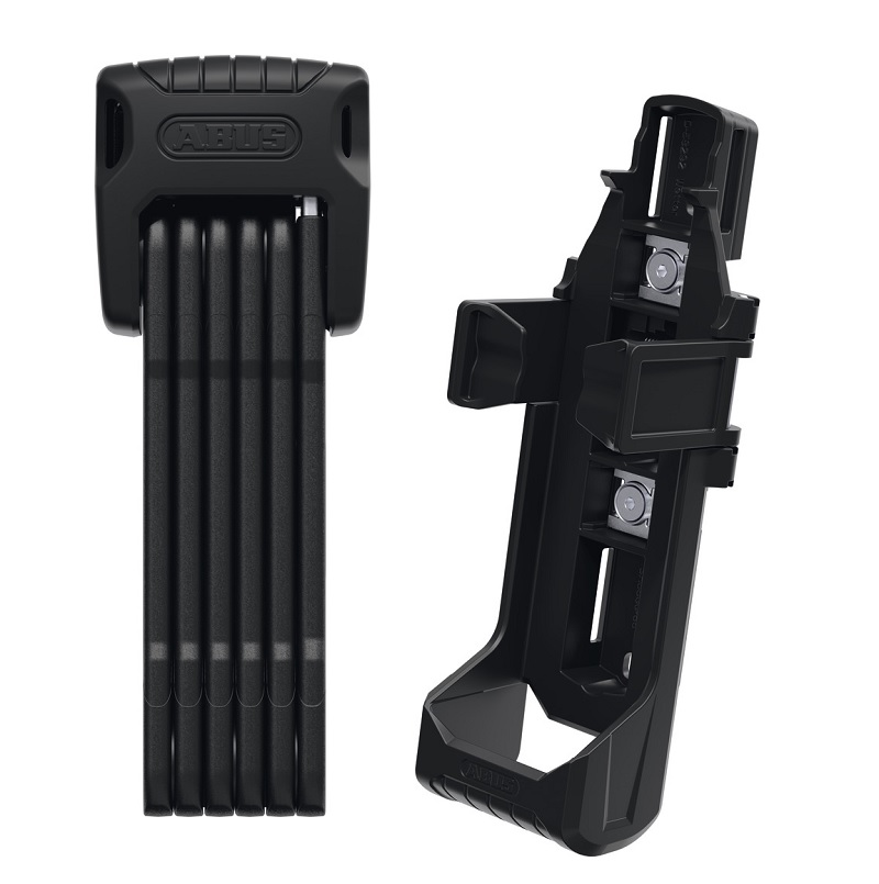 Cadenas pliable avec serrure à clé, 90cm (3'), Bordo 6500, Fixation SH, Noir