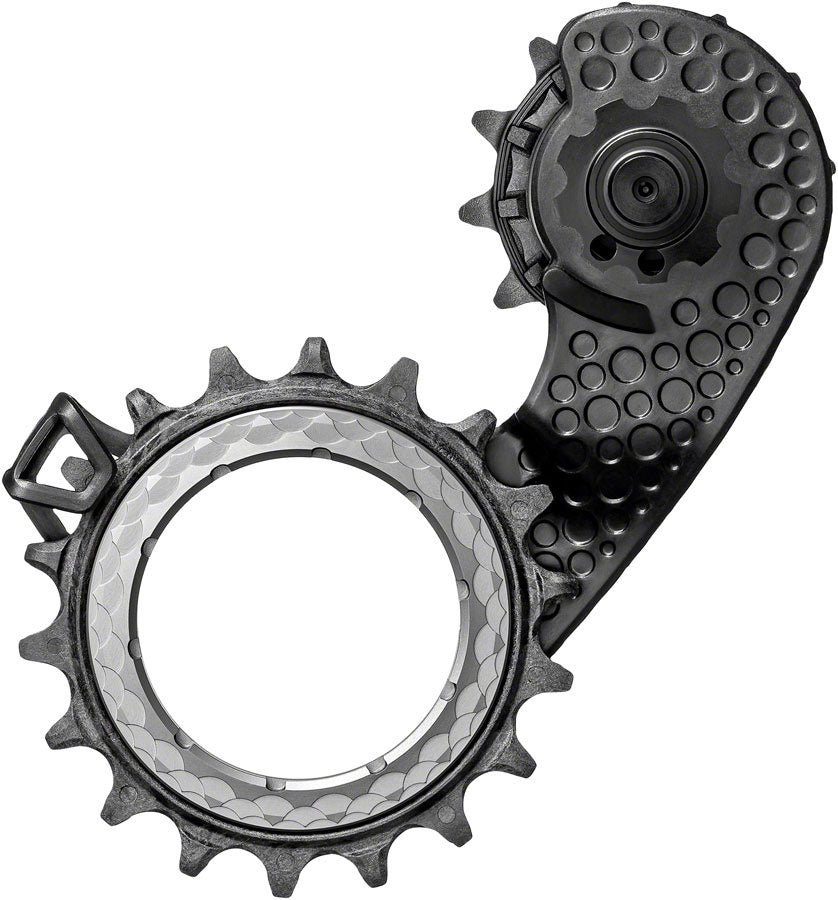 HOLLOWcage Oversized Derailleur Pulley Cage - For Shimano Ultegra 8150, Full Ceramic Bearings, Carbon Cage, Titanium