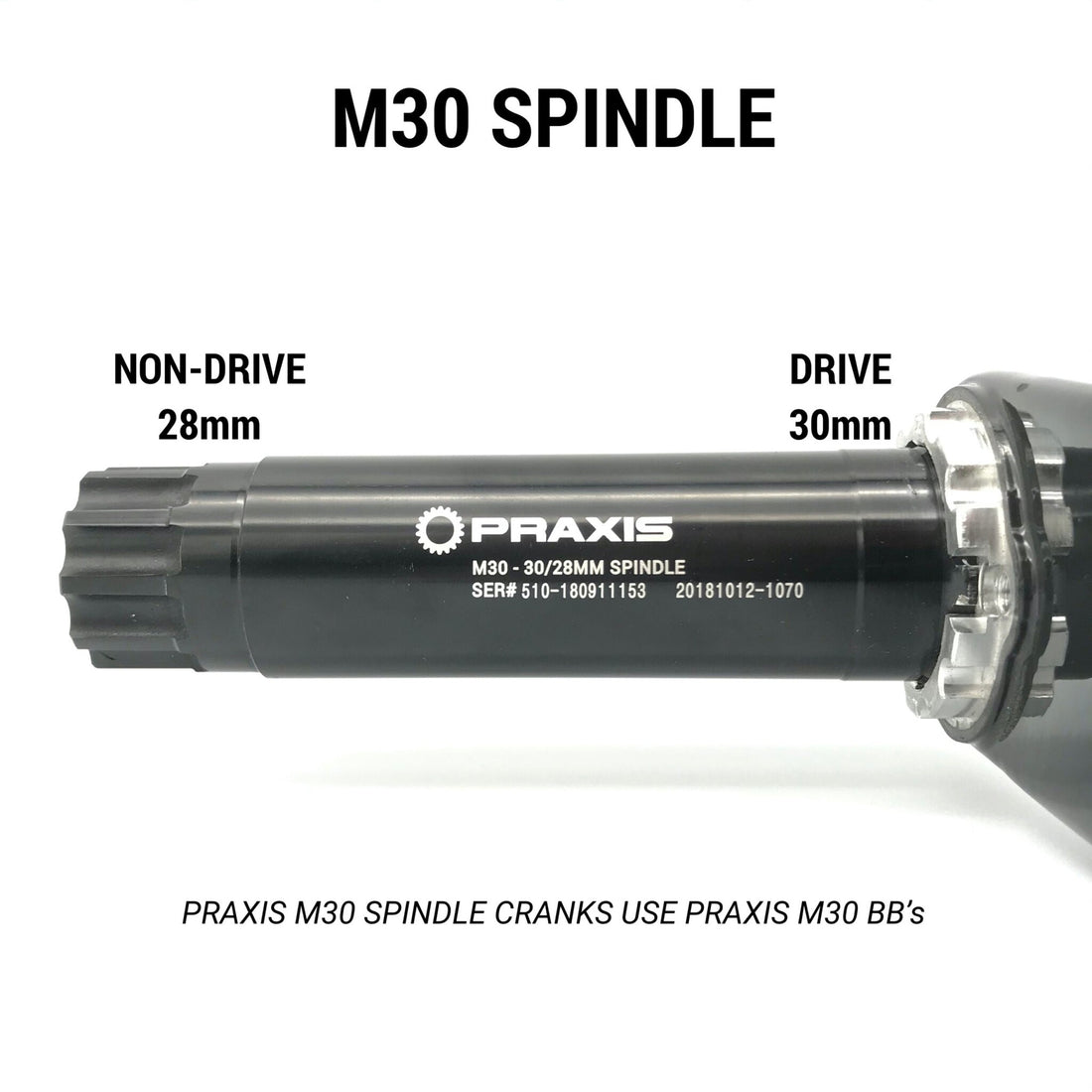 Boitier de pédalier M30  T47 I.B. (internal bearings)