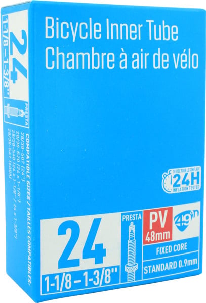 Chambre à air à valve Presta 24 x 1-1/8-1-3/8